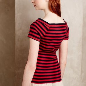 Anthropologie Ribbed Scoopneck